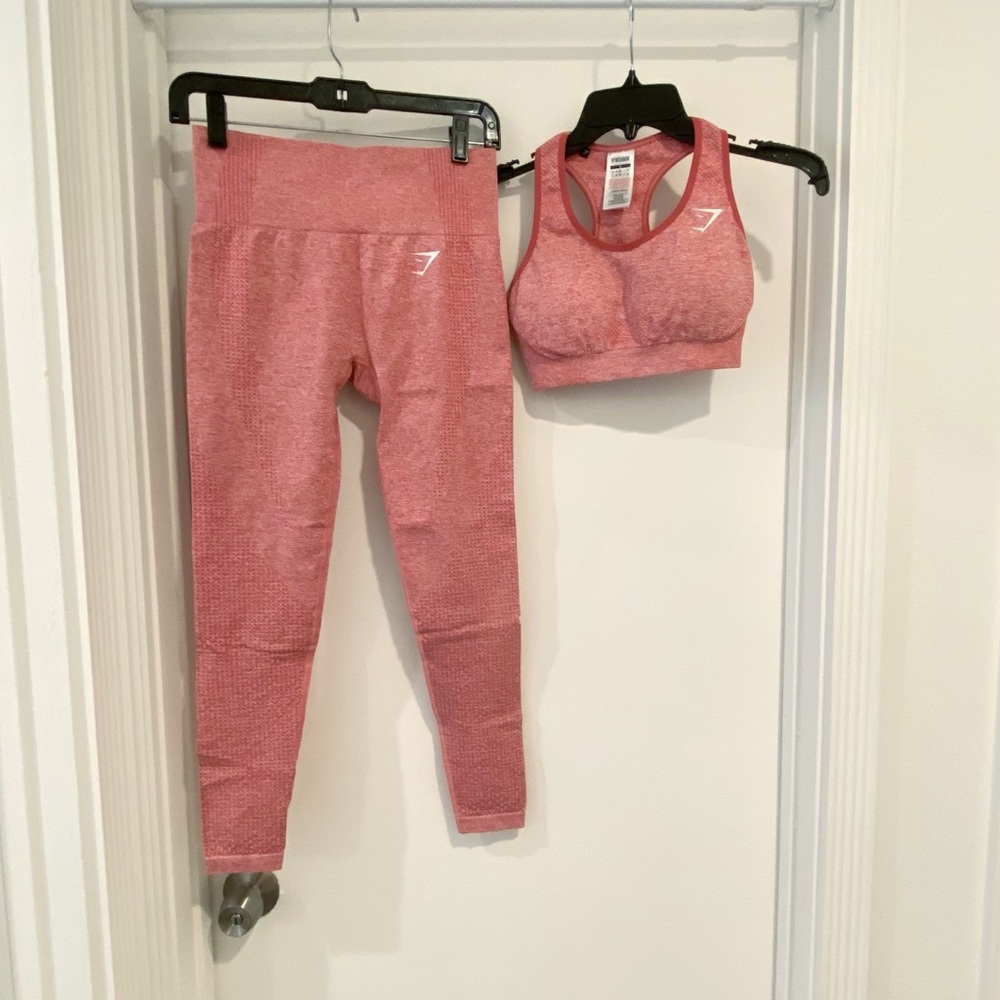 Gymshark Vital Seamless Bra & Legging, Pink Marl